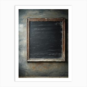 Abstract Capture Of A Blank Blackboard Smudge Marks Streaked Horizontally Across Chalk Residue Vis 2 1 Art Print