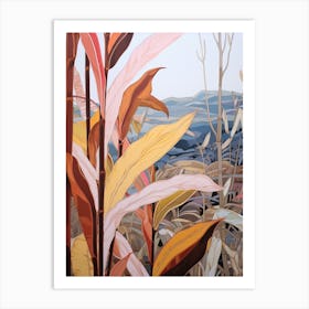 Heliconia 4 Flower Painting Art Print