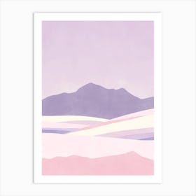 Pastel Lilac and Pink Landscape Art Print