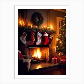 Christmas Stockings 1 Art Print