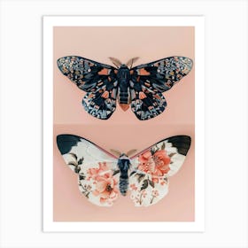 Textile Butterflies William Morris Style 5 Art Print