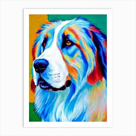 Tibetan Mastiff Fauvist Style Dog Art Print