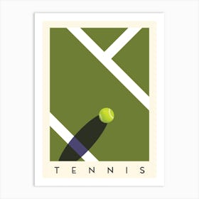 Tennis Minimalist Illustration Art Print