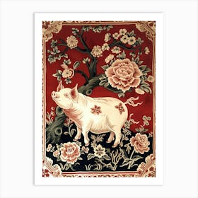 Chinese Lunar Year Of The Pig 3 Full William Morris Style Art Print