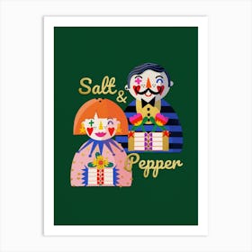 Salt And Pepper Green Art Print