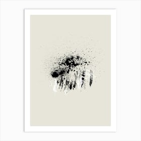 Black And White Splatter Art Print