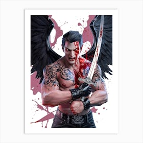 Handsome Male Vampire Warrior Poster Art #1 Art Print