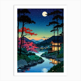 Kyoto Nightscape Art Print