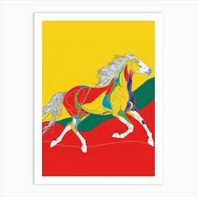 Horse Running Style Abstract Art Print