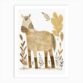 Charming Nursery Kids Animals Pony 3 Art Print