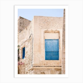 Balcony with blue door // Ibiza Travel Photography Art Print