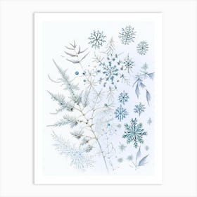 Winter, Snowflakes, Quentin Blake Illustration 1 Art Print