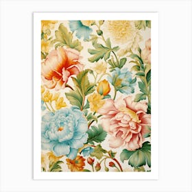 Floral Wallpaper 133 Art Print