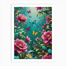 Butterfly Garden Art Print