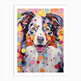 Australian Shepherd Pop Art Inspired 2 Art Print