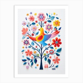 Scandinavian Bird Illustration Dove 2 Art Print