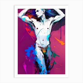 Abstract Male Painting Art Print