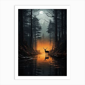 nature art paint jungl animal Art Print