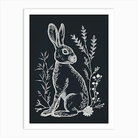 Beveren Rabbit Minimalist Illustration 4 Art Print