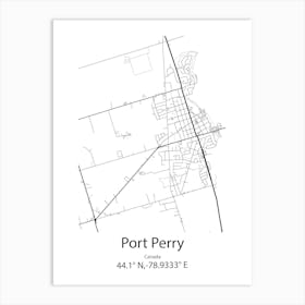 Port Perry,Canada Minimalist Map Art Print