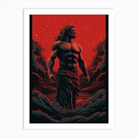  An Illustration Of Poseidon Neo Classicism 2 Art Print