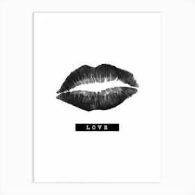 Black Lips Love Art Print
