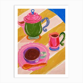 Teapot And Cup Art Print