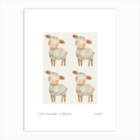 Cute Animals Collection Lamb 3 Art Print