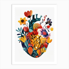 Heart With Flowers 5 Art Print