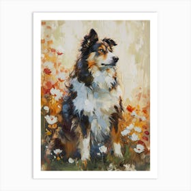 Icelandic Sheepdog Acrylic Painting 1 Art Print