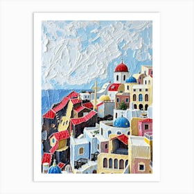 Santorini Village 1 Art Print