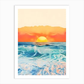 Sunset Over The Ocean 18 Art Print