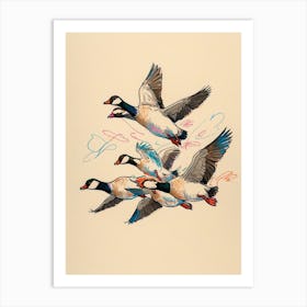 Geese In Flight 4 Art Print