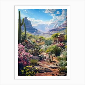 Arizona Cactus Desert Art Print