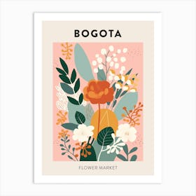 Flower Market Poster Bogota Colombia Art Print