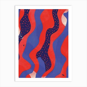 Abstract Wavy Pattern 14 Art Print