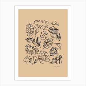 Ink Leaves Art Print