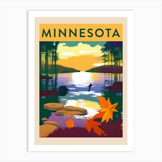 Minnesota Vintage Travel Poster Art Print