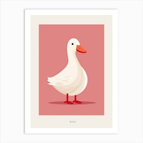 Minimalist Duck Bird Poster Art Print