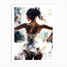 Ballerina In The Rain Poster