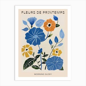 Spring Floral French Poster  Morning Glory 4 Art Print