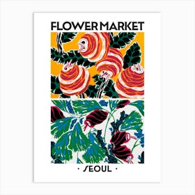 Flower Market Seoul Eugene Seguy Vintage Botanical Art Print