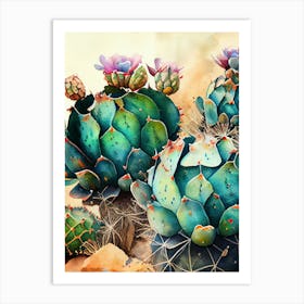 Cactus nature flora Art Print