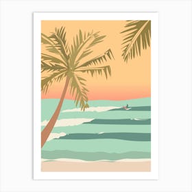 Sunset Surf, Tamarindo, Costa Rica Art Print