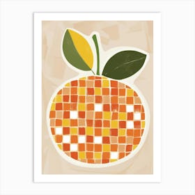 Orange Mosaic 31 Art Print