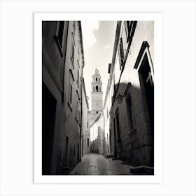 Split, Croatia, Black And White Old Photo 1 Art Print