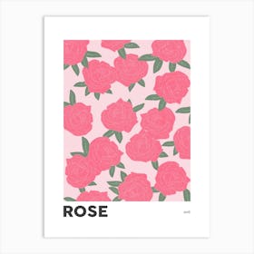 Rose June Birth Flower Art Print