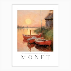 Monet'S Boats Art Print