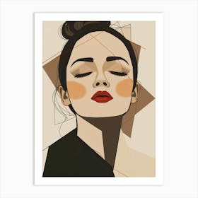 Woman'S Face 1 Art Print