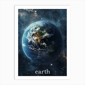 Earth In Space 5 Art Print